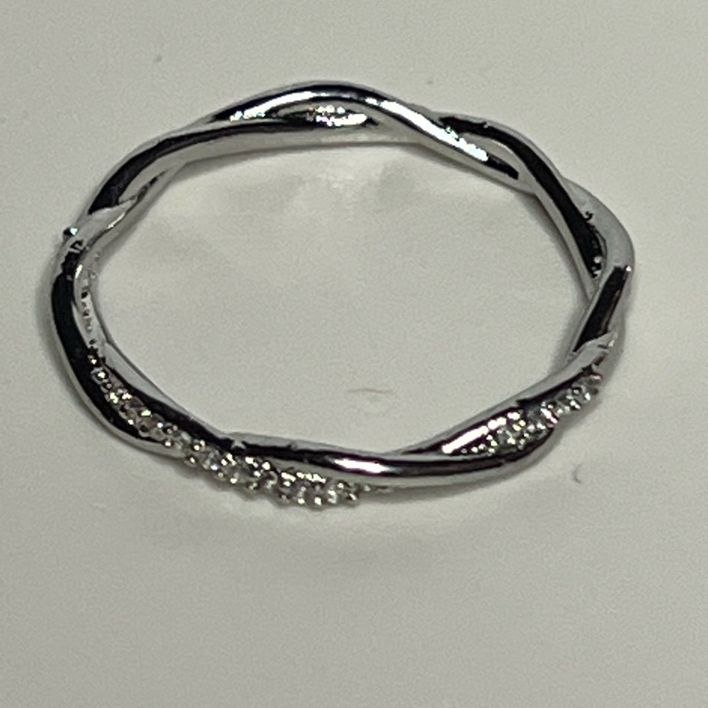 Brand New Moissanite Silver Love Infinity Rope Ring - Picture 11 of 16